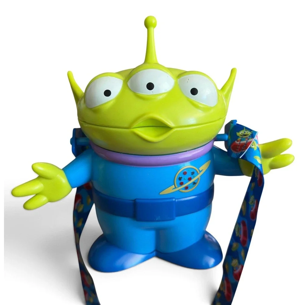 Disney Parks Pixar Toy Story 4 Little Green Men Alien Sipper Cup w/Lanyard